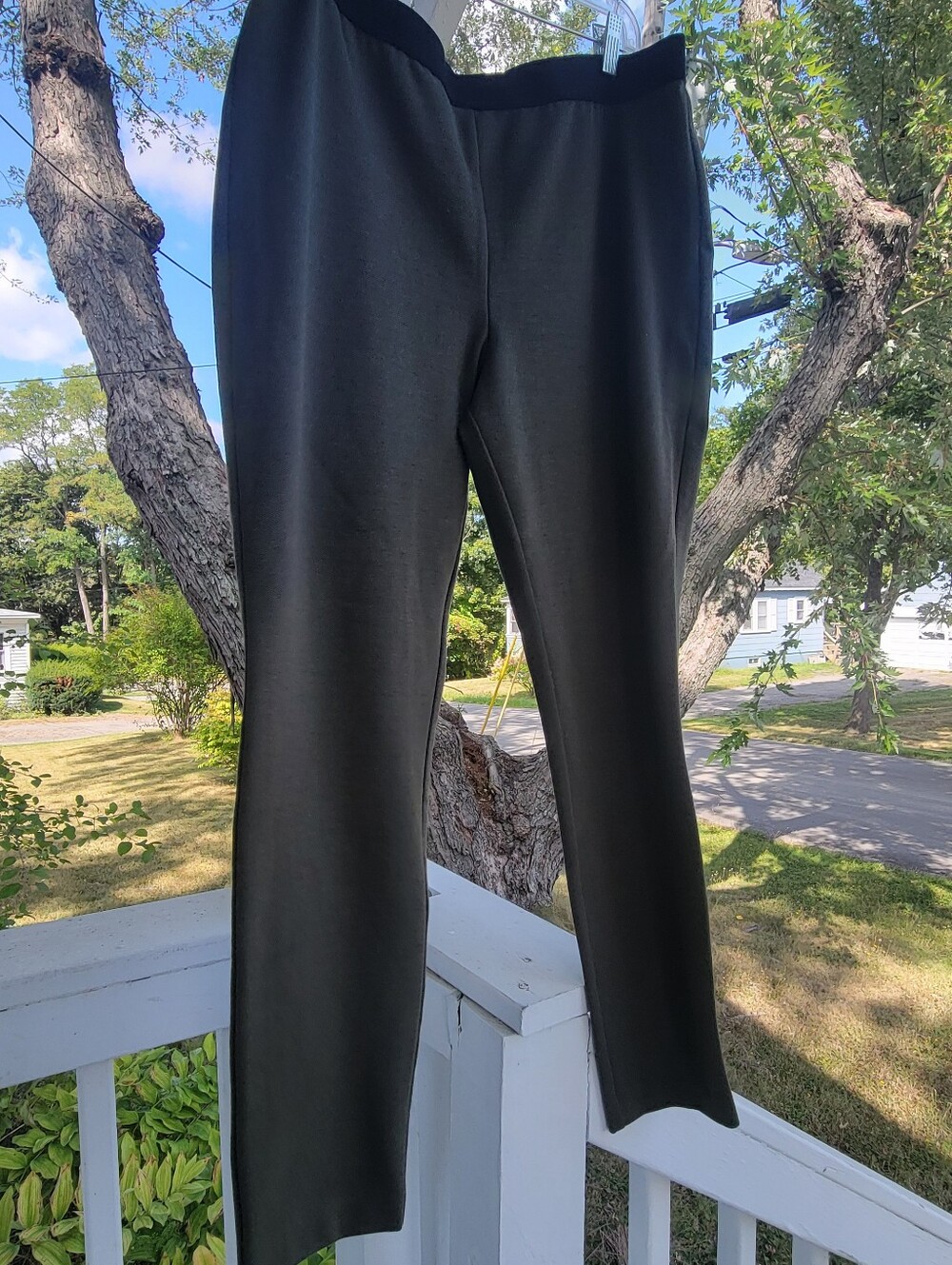 TALBOTS, soho Stretch Ankle Pants, Size-14, Color-Dark Green
